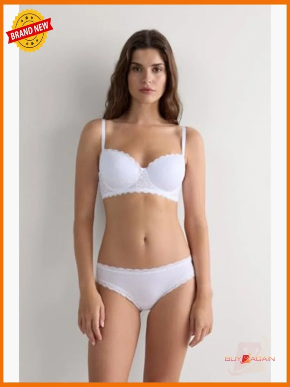 Balconette Bra, Soft Stretch Lace, Lightly Padded Cups, High Support